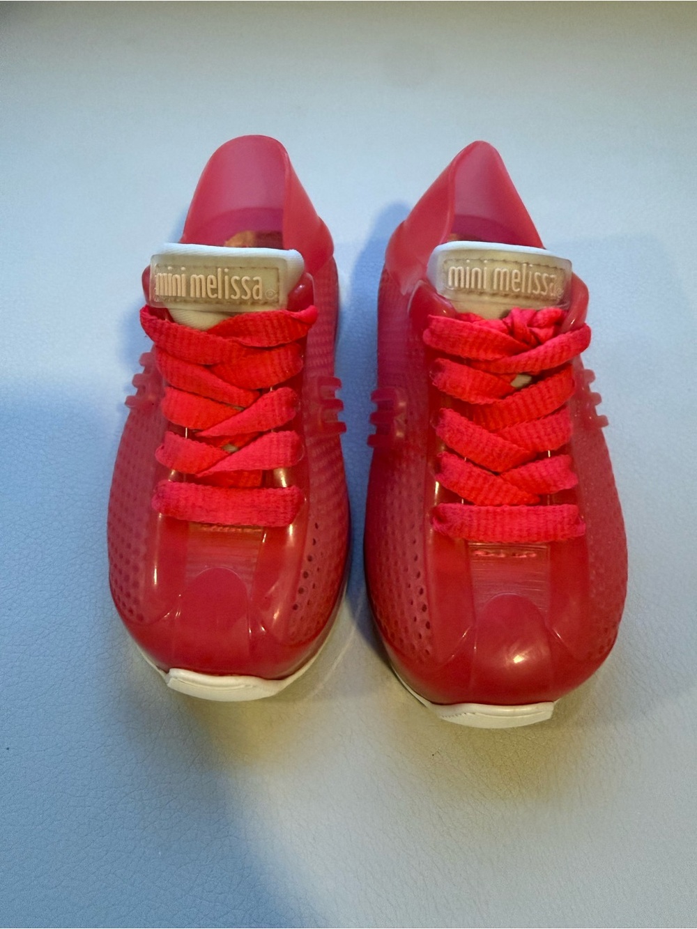 Mini Melissa Bright Pink Jelly Sneakers for Kids